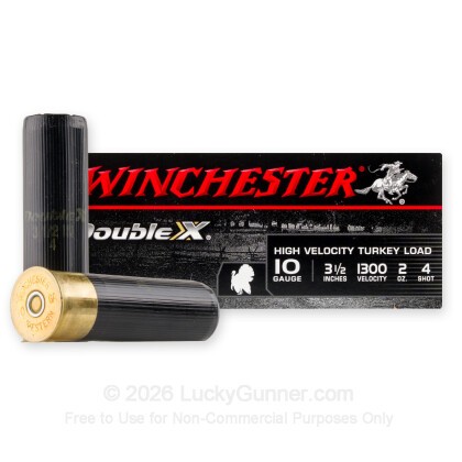 Large image of Premium 10 Gauge Ammo For Sale - 3-1/2” 2oz. #4 Shot Ammunition in Stock by Winchester Double X - 10 Rounds