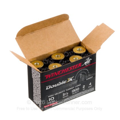 Large image of Premium 10 Gauge Ammo For Sale - 3-1/2” 2oz. #4 Shot Ammunition in Stock by Winchester Double X - 10 Rounds