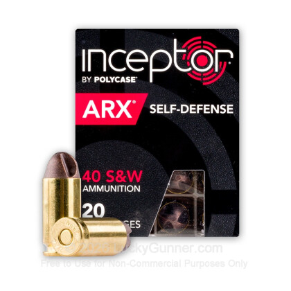 Large image of Premium 40 S&W Ammo For Sale - 97 Grain Lead-Free ARX Ammunition in Stock by PolyCase Inceptor - 20 Rounds