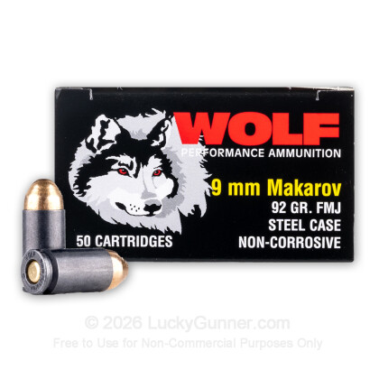 Image 1 of Wolf 9mm Makarov (9x18mm) Ammo