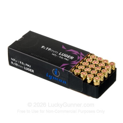 Large image of Igman 9mm Ammo For Sale - 147 Grain FMJ - 1000 Rounds