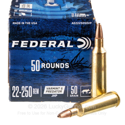 Image 2 of Federal .22-250 Remington Ammo