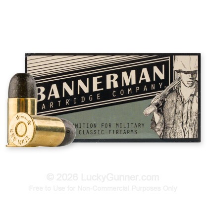 Large image of Bannerman 455 Webley Mk II Ammo For Sale - 262 Grain LRN - 50 Rounds