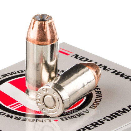 Large image of Premium 45 ACP Ammo For Sale - 230 Grain JHP Ammunition in Stock by Underwood - 20 Rounds
