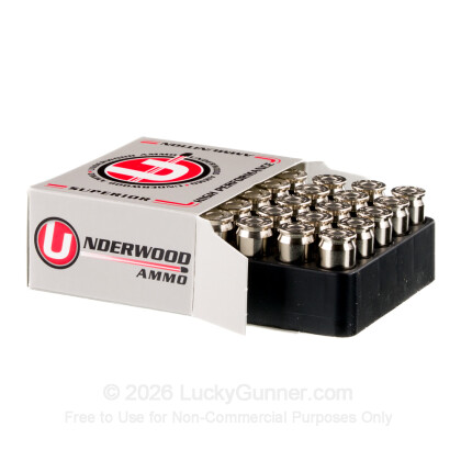 Large image of Premium 45 ACP Ammo For Sale - 230 Grain JHP Ammunition in Stock by Underwood - 20 Rounds