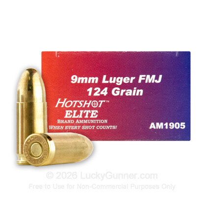 Image 1 of 9mm Ammo from Hotshot Ammunition Image 1 of Hotshot Ammunition 9mm Luger (9x19) Ammo