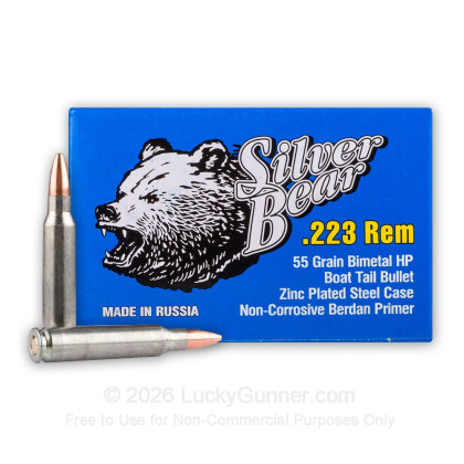 Image 1 of Silver Bear .223 Remington Ammo