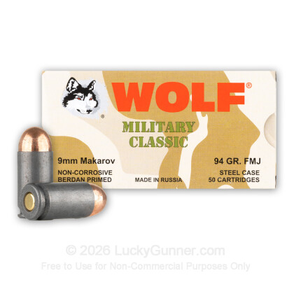 Image 1 of Wolf 9mm Makarov (9x18mm) Ammo