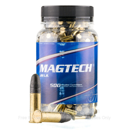 Large image of Cheap 22 LR Ammo For Sale - 40 Grain LRN Ammunition in Stock by Magtech - 500 Rounds