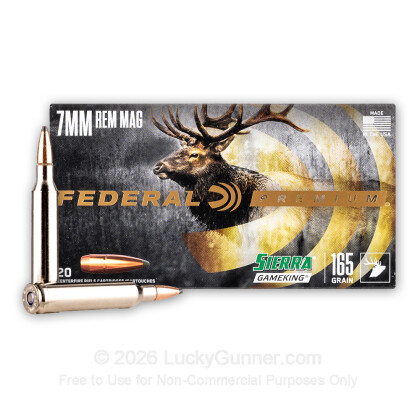 Image 1 of Federal Ammo from Federal Image 1 of Federal 7mm Remington Magnum Ammo