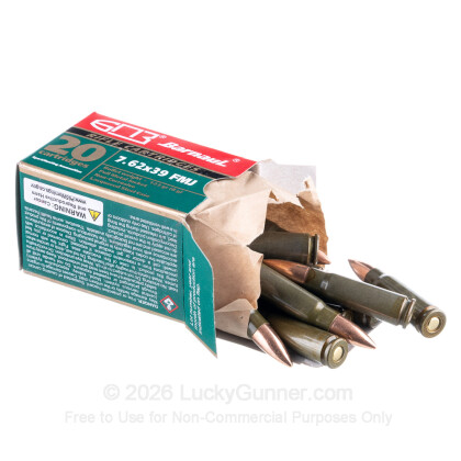 Large image of Cheap 7.62x39 Ammo For Sale - 123 Grain FMJ Ammunition in Stock by Barnaul - 20 Rounds