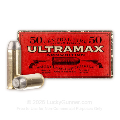 Large image of Cheap 45 Long Colt Ammo For Sale - 250 Grain RNFP Ammunition in Stock by Ultramax- 50 Rounds