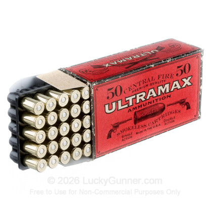 Large image of Cheap 45 Long Colt Ammo For Sale - 250 Grain RNFP Ammunition in Stock by Ultramax- 50 Rounds