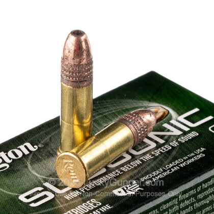 Large image of Premium 22 LR Ammo For Sale - 40 Grain CPHP Ammunition in Stock by Remington Subsonic - 50 Rounds