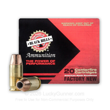 Large image of Premium .45 ACP Ammo For Sale – 230 grain JHP Ammunition in Stock by Black Hills - 20 Rounds