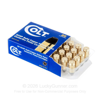 Large image of Cheap 380 ACP Ammo For Sale - 80 Grain SCHP Ammunition in Stock by Colt - 20 Rounds