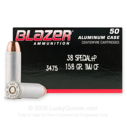 Large image of 38 Special - +P - 158 gr TMJ - CCI Blazer Clean Fire - 50 Rounds