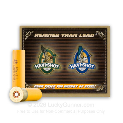 Large image of Premium 20 Gauge Ammo For Sale - 3" 1-1/4 oz. #4 Shot Ammunition in Stock by Hevi-Shot Environ Metal - 10 Rounds