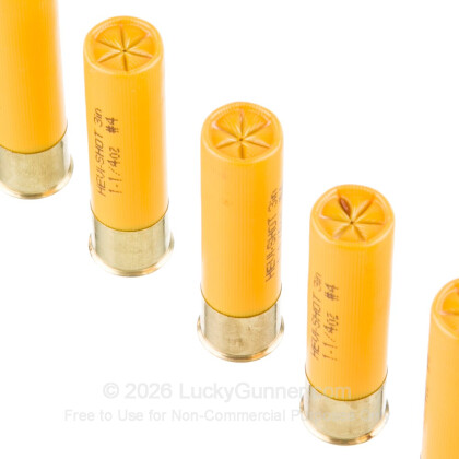 Large image of Premium 20 Gauge Ammo For Sale - 3" 1-1/4 oz. #4 Shot Ammunition in Stock by Hevi-Shot Environ Metal - 10 Rounds