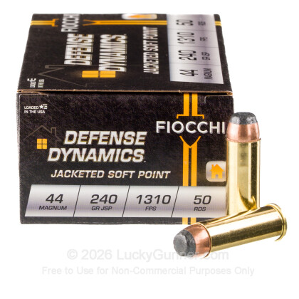 Large image of 44 Magnum Ammo For Sale - 240 gr JSP Ammunition In Stock by Fiocchi
