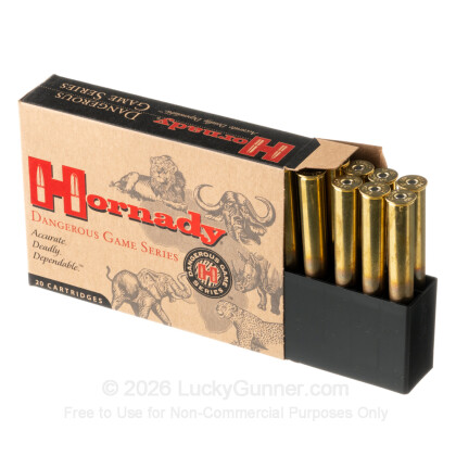 Large image of Premium 450 Nitro Express Ammo For Sale - 480 Grain DGX Bonded Ammunition in Stock by Hornady Dangerous Game  - 20 Rounds