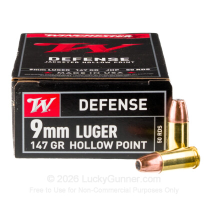 Large image of Defensive 9mm Ammo For Sale - 147 gr JHP - Winchester USA Ammunition In Stock