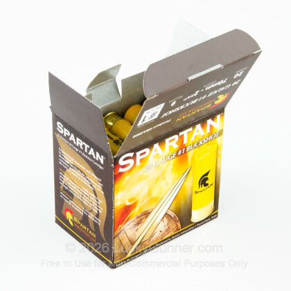 Large image of Cheap 20 ga Buckshot Ammo For Sale - 2-3/4" #1 Buck Ammunition by Spartan - 25 Shells
