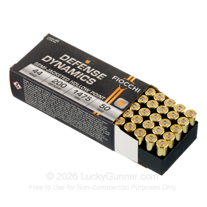 Large image of 44 Magnum Ammo For Sale - 200 gr SJHP Ammunition In Stock by Fiocchi