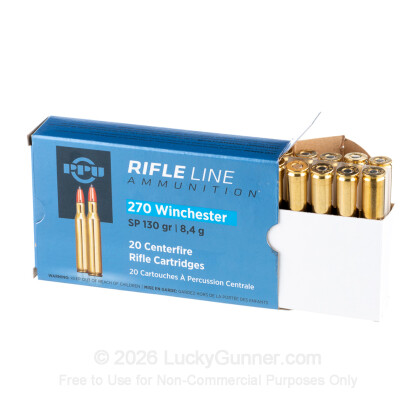 Large image of Bulk 270 Ammo For Sale - 130 Grain SP Ammunition in Stock by Prvi Partizan - 200 Rounds