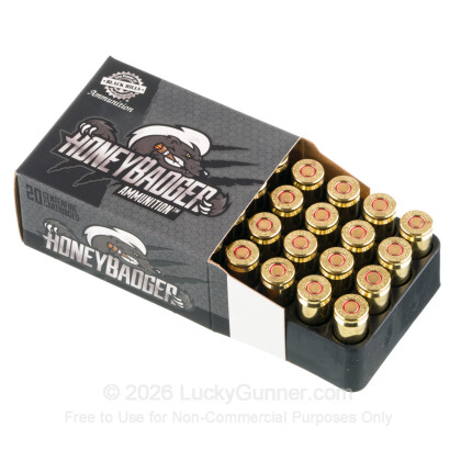 Large image of Premium 9mm Ammo For Sale - 100 Grain HoneyBadger Ammunition in Stock by Black Hills - 20 Rounds