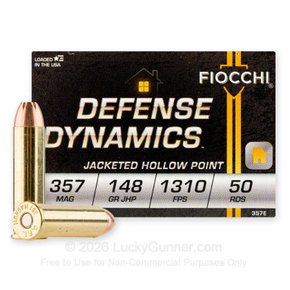Large image of Cheap 357 Mag Ammo For Sale - 148 Grain JHP Ammunition in Stock by Fiocchi - 50 Rounds