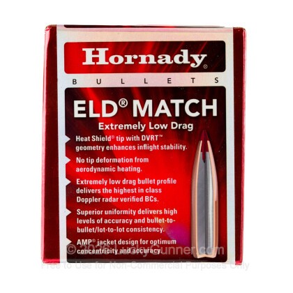 Large image of Premium 30 Caliber (.308") Bullets For Sale - 168 Grain ELD Match Bullets in Stock by Hornady - 100 Projectiles