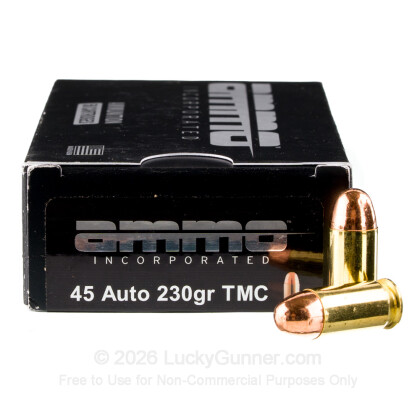 Large image of Cheap 45 ACP Ammo For Sale - 230 Grain TMJ Ammunition in Stock by Ammo Inc. - 50 Rounds
