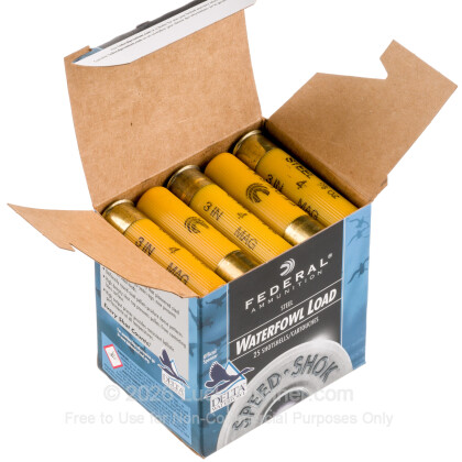 Large image of Cheap 20 Gauge Ammo For Sale - 3" 7/8 oz. #4 Steel Shot Ammunition in Stock by Federal Speed-Shok - 25 Rounds