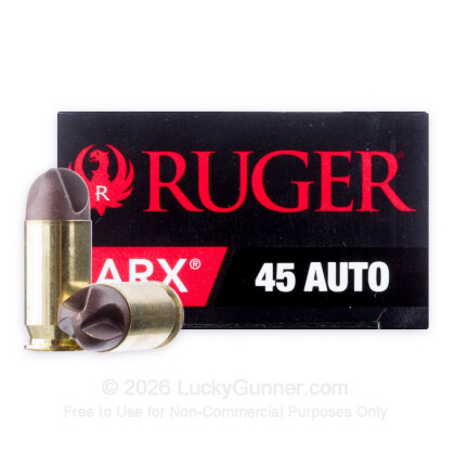 Large image of Premium 45 ACP Ammo For Sale - 118 Grain Ruger ARX Ammunition in Stock by PolyCase - 20 Rounds