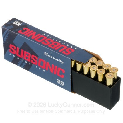 Large image of Hornady Subsonic 45-70 Govt Ammo For Sale - 410gr Sub-X - 200 Rounds