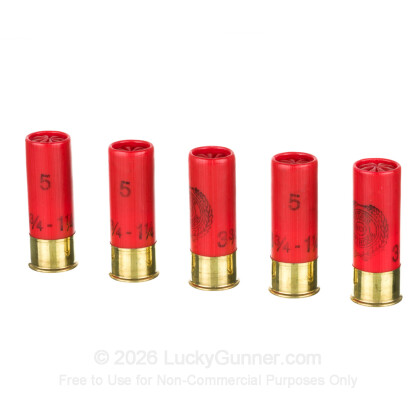 Large image of Cheap 12 Gauge Ammo For Sale - 2-3/4” 1-1/4oz. #5 Shot Ammunition in Stock by Estate High Velocity Hunting Load - 25 Rounds