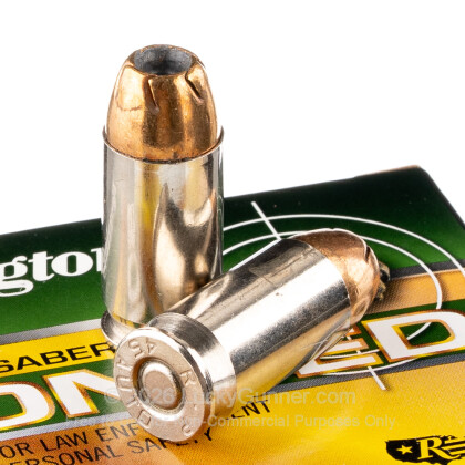 Large image of Premium 45 ACP Ammo For Sale - 230 Grain BJHP Ammunition in Stock by Remington Golden Saber Bonded - 20 Rounds