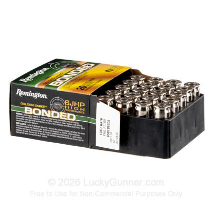 Large image of Premium 45 ACP Ammo For Sale - 230 Grain BJHP Ammunition in Stock by Remington Golden Saber Bonded - 20 Rounds