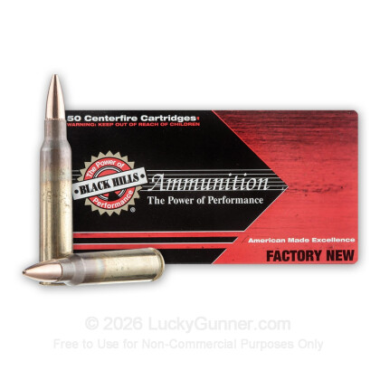 Large image of Premium 5.56x45 Ammo For Sale - 69 Grain Open Tip Match Ammunition in Stock by Black Hills - 50 Rounds