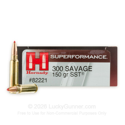 Large image of Hornady Superformance 300 Savage Ammo For Sale - 150 Grain SST - 20 Rounds