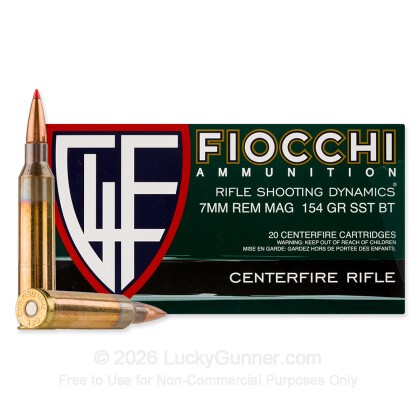 Large image of Fiocchi Hyperformance 7mm Remington Magnum Ammo For Sale - 154 Grain SST - 20 Rounds