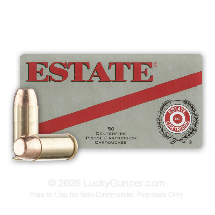 Large image of Cheap 40 S&W Ammo - 165 gr FMJ - Estate Cartridge 40 cal Ammunition - 50 Rounds