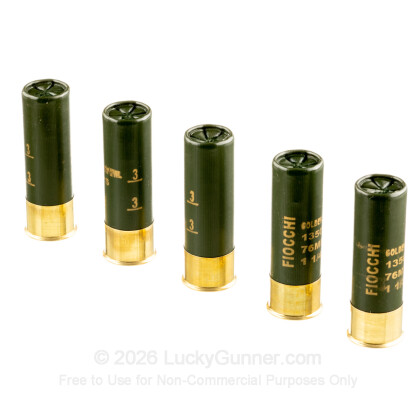 Large image of Bulk 12 Gauge Ammo For Sale - 3” 1-1/4oz. #3 Steel Shot Ammunition in Stock by Fiocchi Golden Waterfowl - 250 Rounds