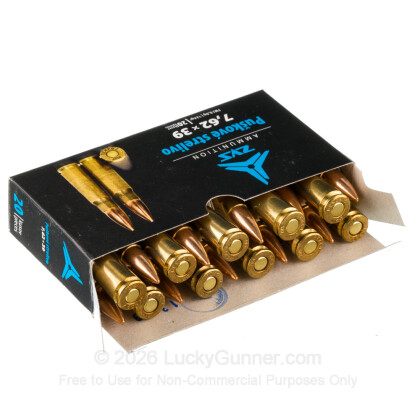 Large image of Cheap 7.62x39 Ammo For Sale - 124 Grain FMJ Ammunition in Stock by ZVS - 20 Rounds
