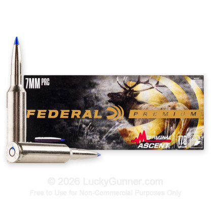 Large image of Federal 7mm PRC Ammo For Sale - 170 Grain Terminal Ascent - 20 Rounds