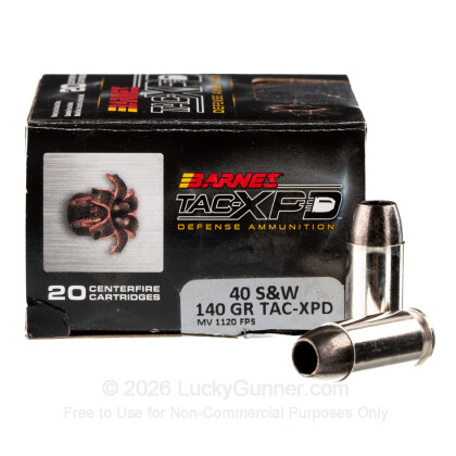 Image 2 of Barnes .40 S&W (Smith & Wesson) Ammo