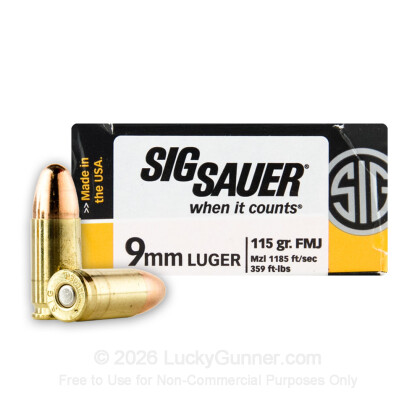 Image 1 of SIG SAUER 9mm Luger (9x19) Ammo