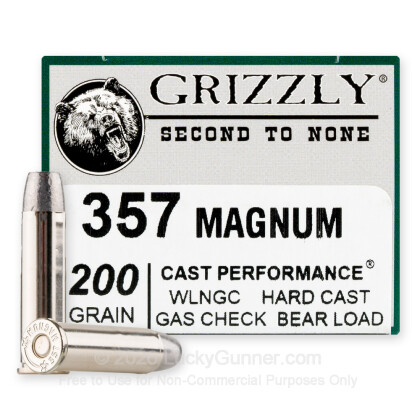 Image 1 of Grizzly Ammo .357 Magnum Ammo