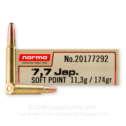 Large image of Norma 7.7 Japanese Ammo For Sale - 174gr SP - 20rds